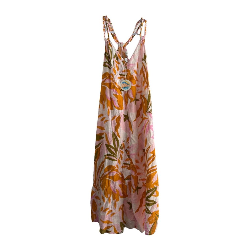 C&C California Dress Women’s Size XL Tropical Braided Straps Beach Swim Cover